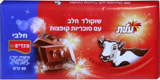 Israeli chocolate with poprocks